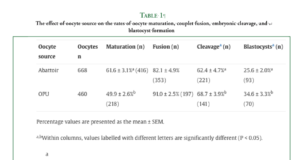 Cloning: Effects of oocyte source on foal development
