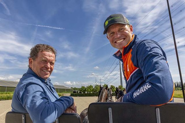 Paarden, LV, Freddy, (Ahoy x Sander), RV, Hugo von Hopert, (Patijn x Manno), LA, Jantijn, (Patijn x Vaandrages HBC), RA, Leonardo R-W, (Emilion x Talos)